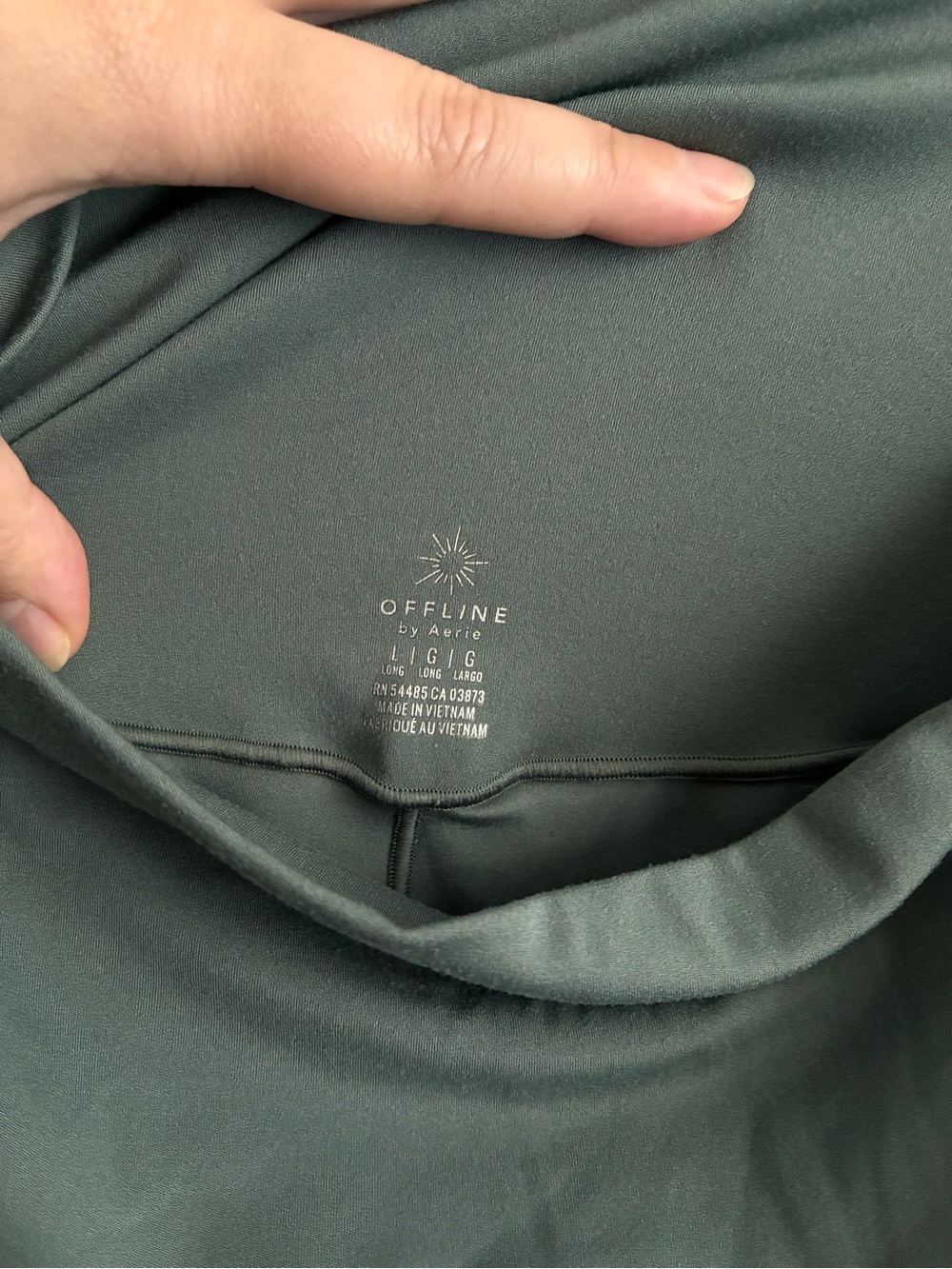 aerie Sage Green High-Rise Active Leggings - Picture 3 of 3